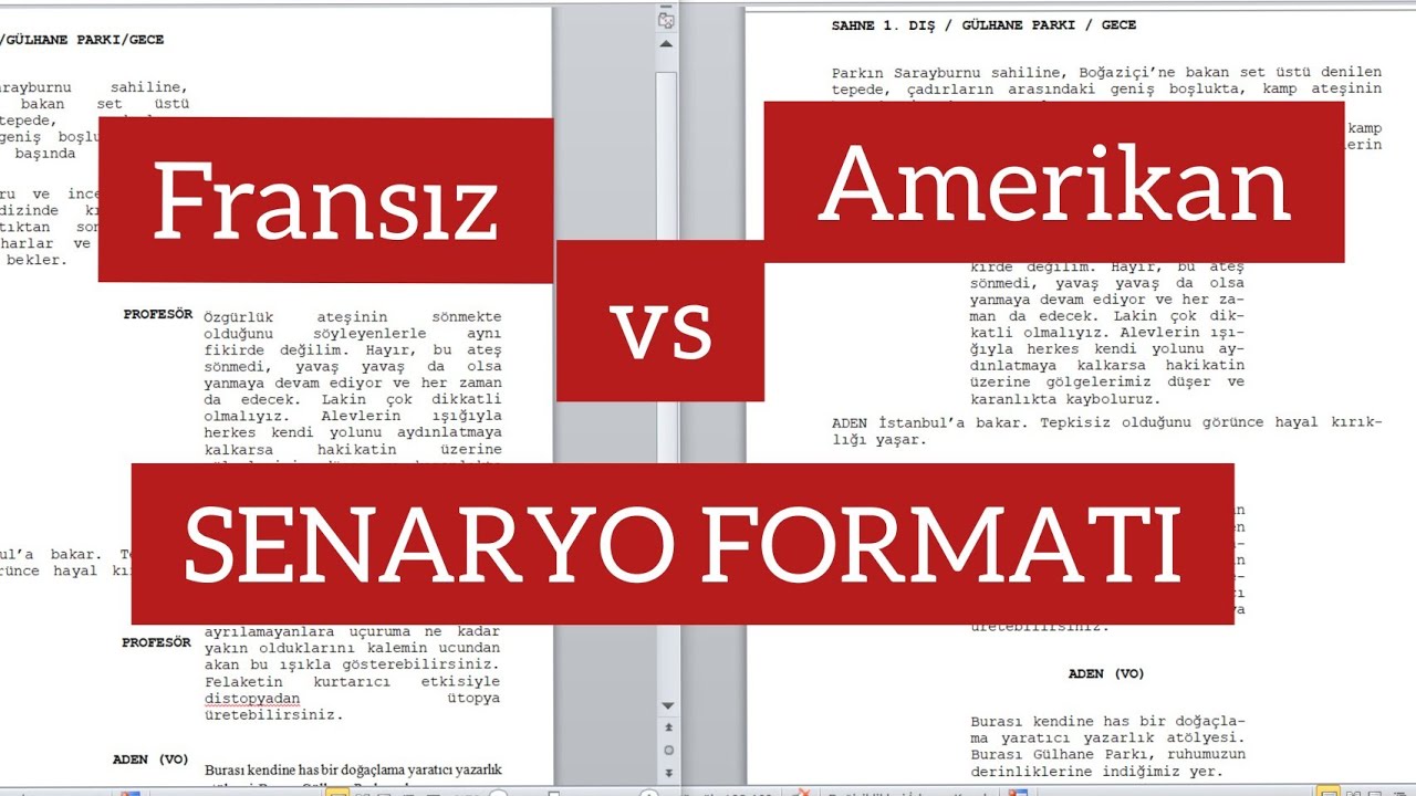 Word Sayfasında Senaryo Nasıl Yazılır? Fransız ve Amerikan Formatı Arasındaki Farklar? Uyarlama