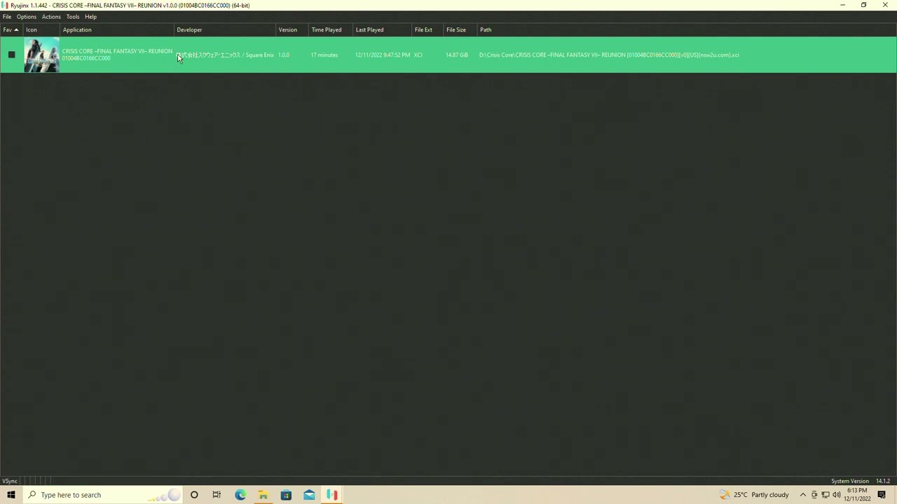 How To Run Crisis Core: Final Fantasy 7 &ndash; Reunion On Ryujinx Emulator