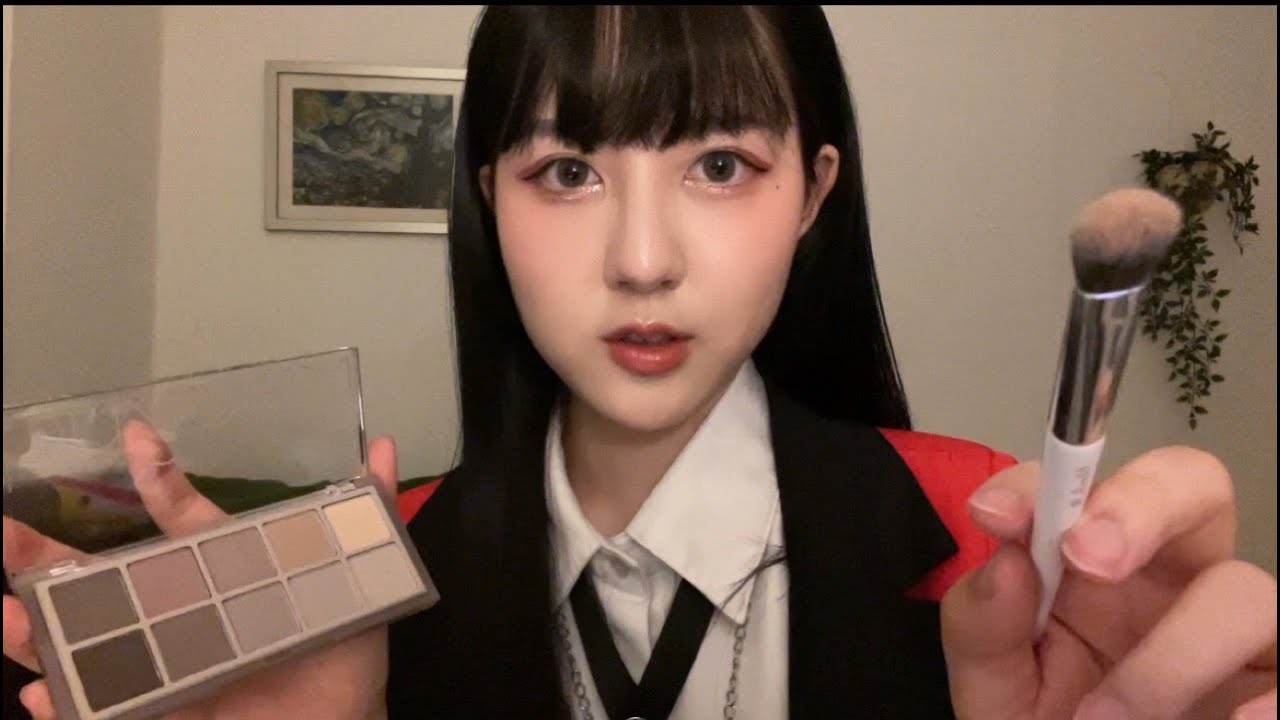 ASMR 메이크업 해줄게❣ 나랑 카드게임도 할래?🃏(실감나는 메이크업 Roleplay)
