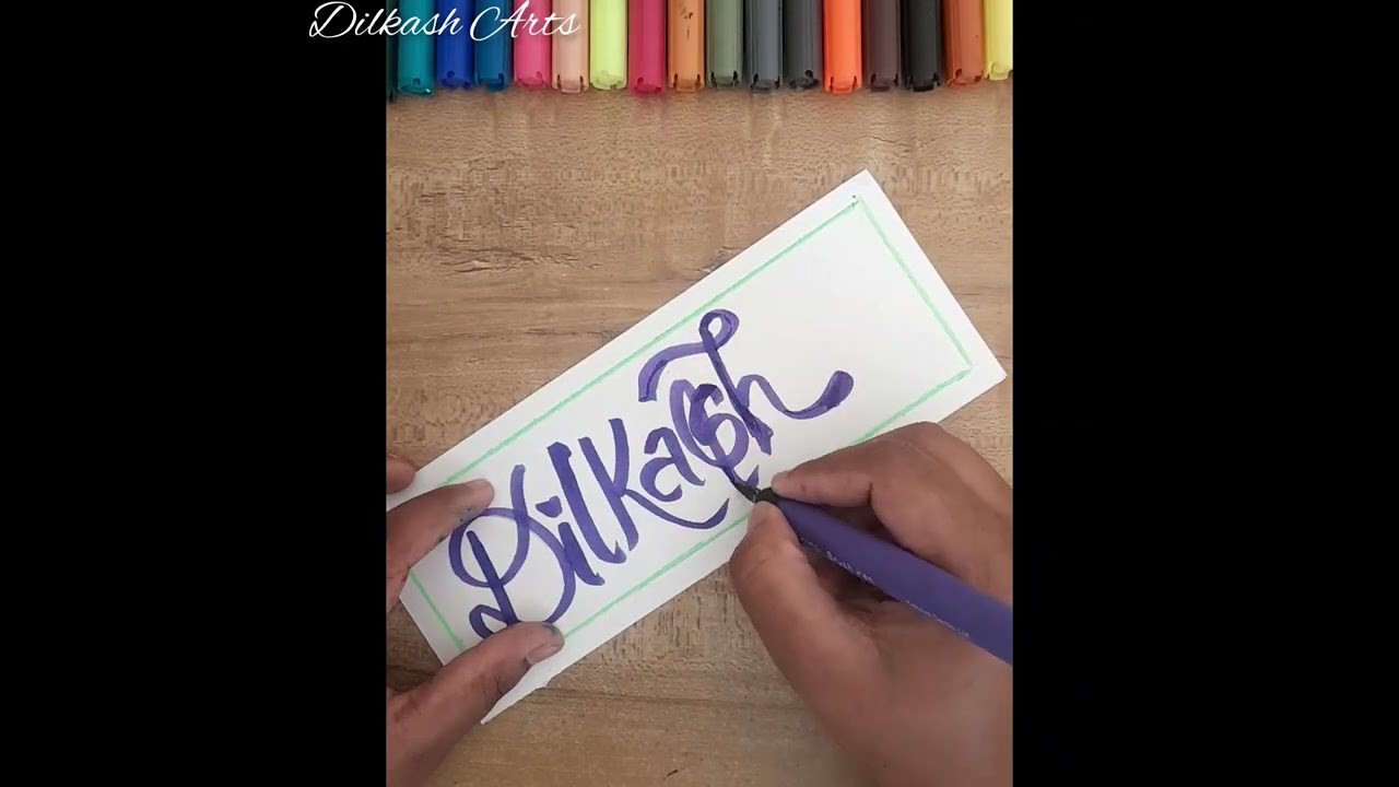 #Dilkash #calligraphy#comment for your name🥰#shorts