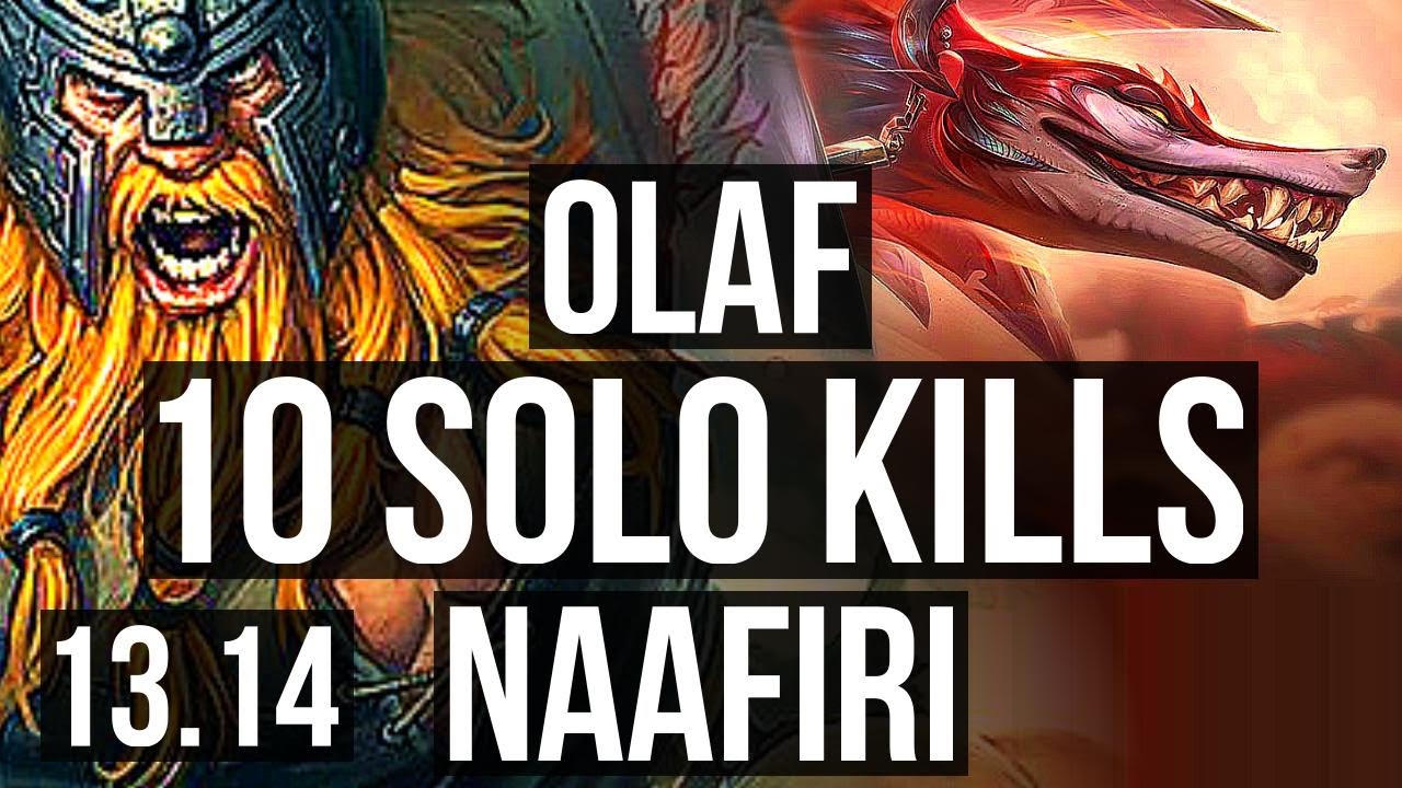 OLAF vs NAAFIRI (TOP) | 10 solo kills, Quadra, Legendary, 17/4/8 | EUW Diamond | 13.14