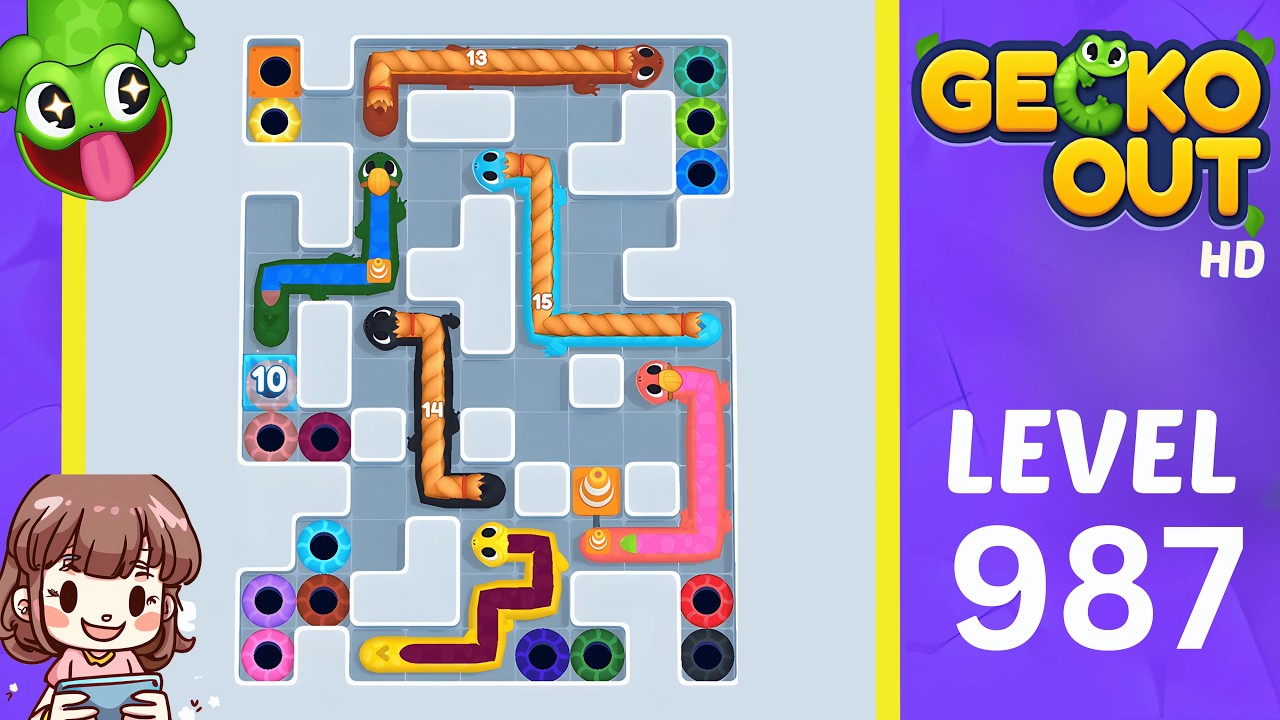 Прохождение уровня 987 игры Gecko Out.