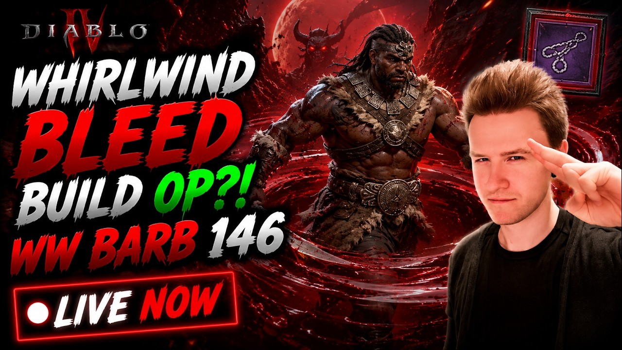 Whirlwind Bleed Build OP?! WW Barb 146 Diablo 4 LIVE