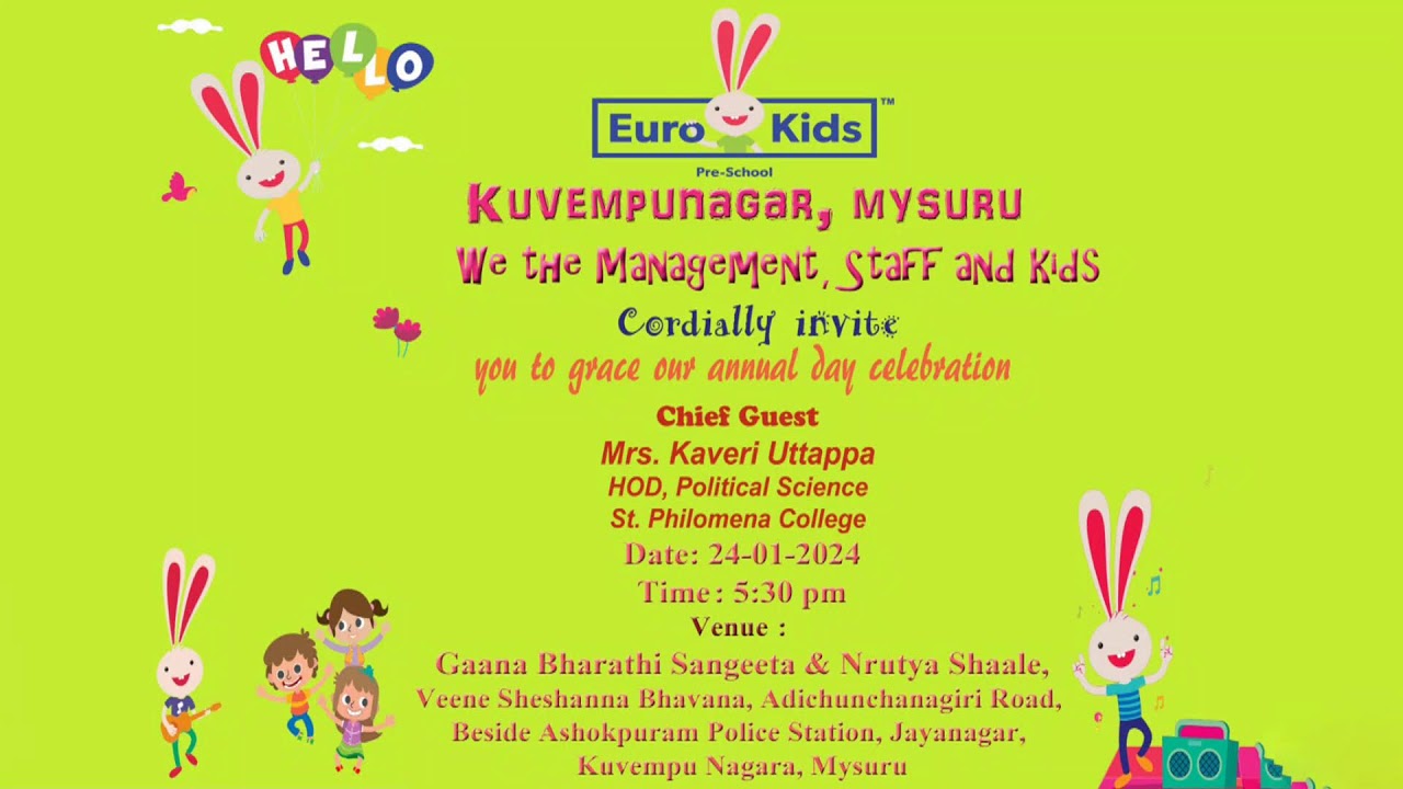Euro Kids, Kuvempunagar, Mysuru