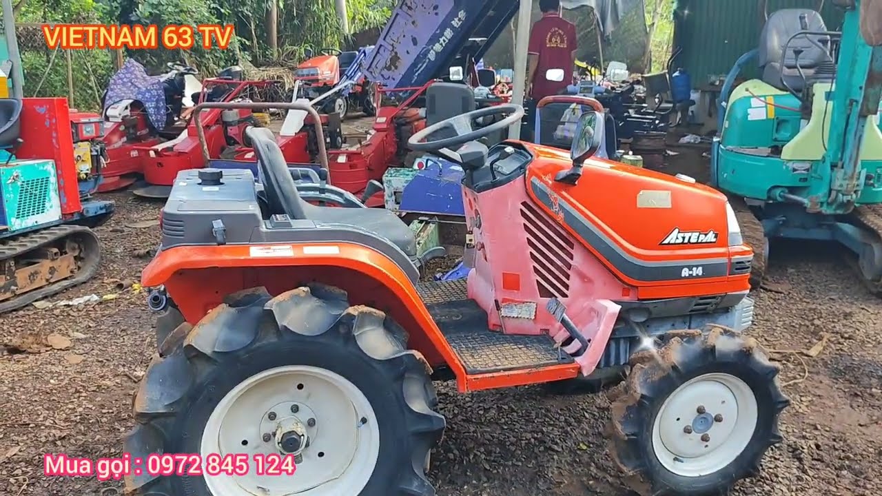 Báo giá 6 chiếc máy cày nhật bãi máy đào xe rùa, cắt cỏ trục băm ngồi lái.