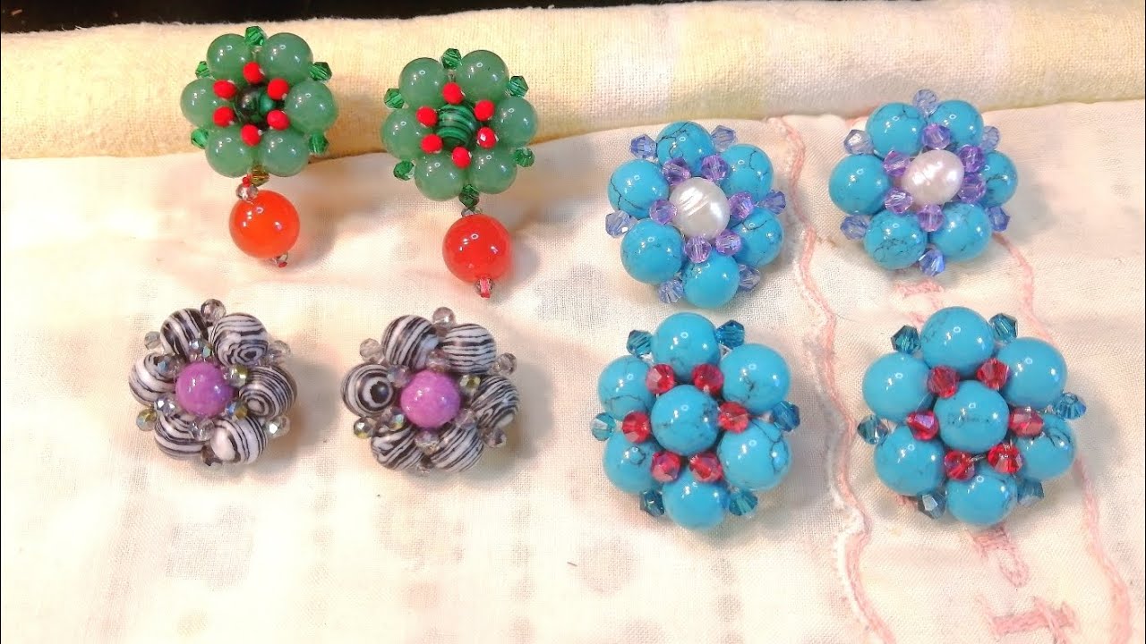 Turtorial, easy to make, beautiful earring with unprofessional tools, for girs without piercing