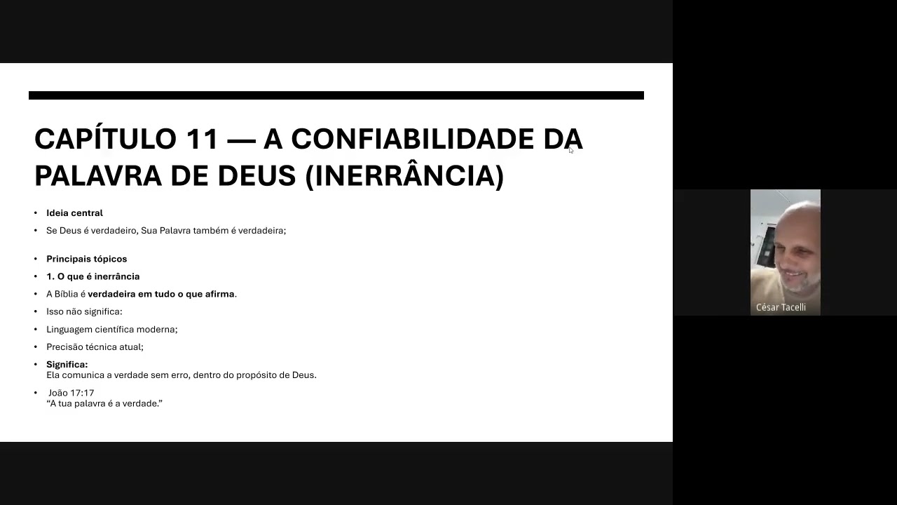 Aula 4  - A inerrância bíblica e seus efeitos no coração do ser humano