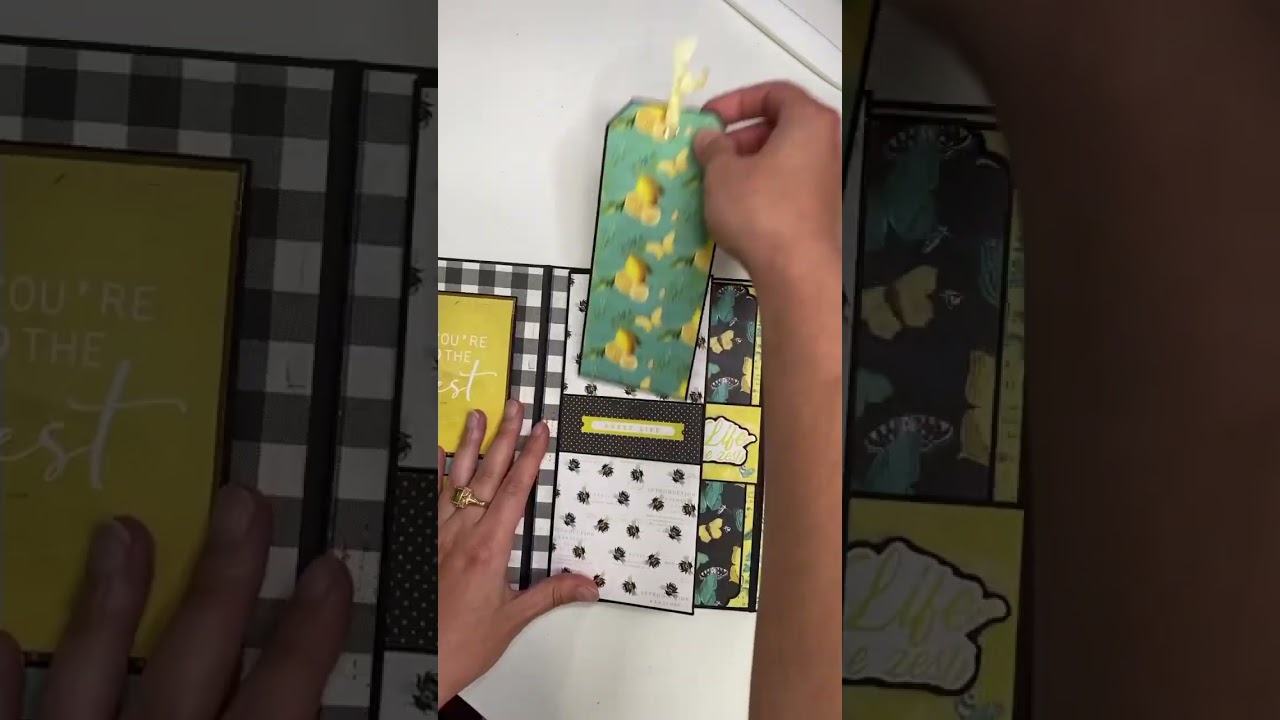 Trifold folio with a double waterfall+Tutorial available! 