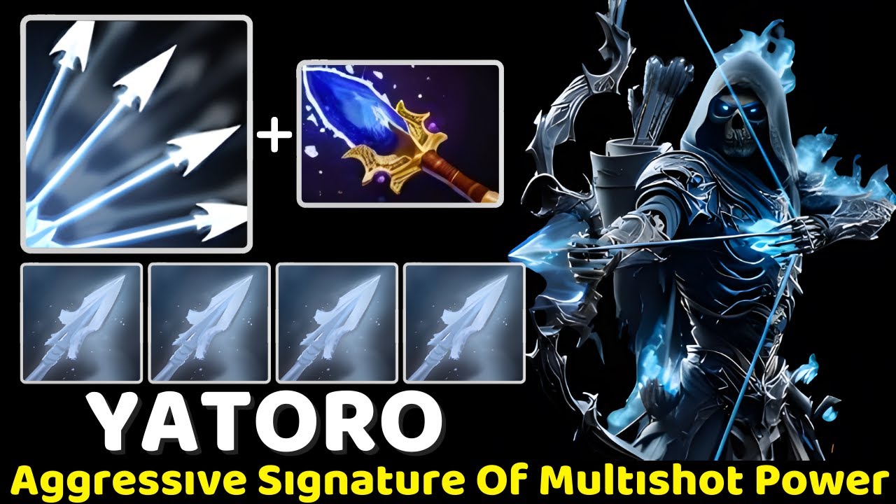 YATORO [Drow Ranger] Multishot And Frost Arrows Power Signature Very Aggressive Hero Player #dota2