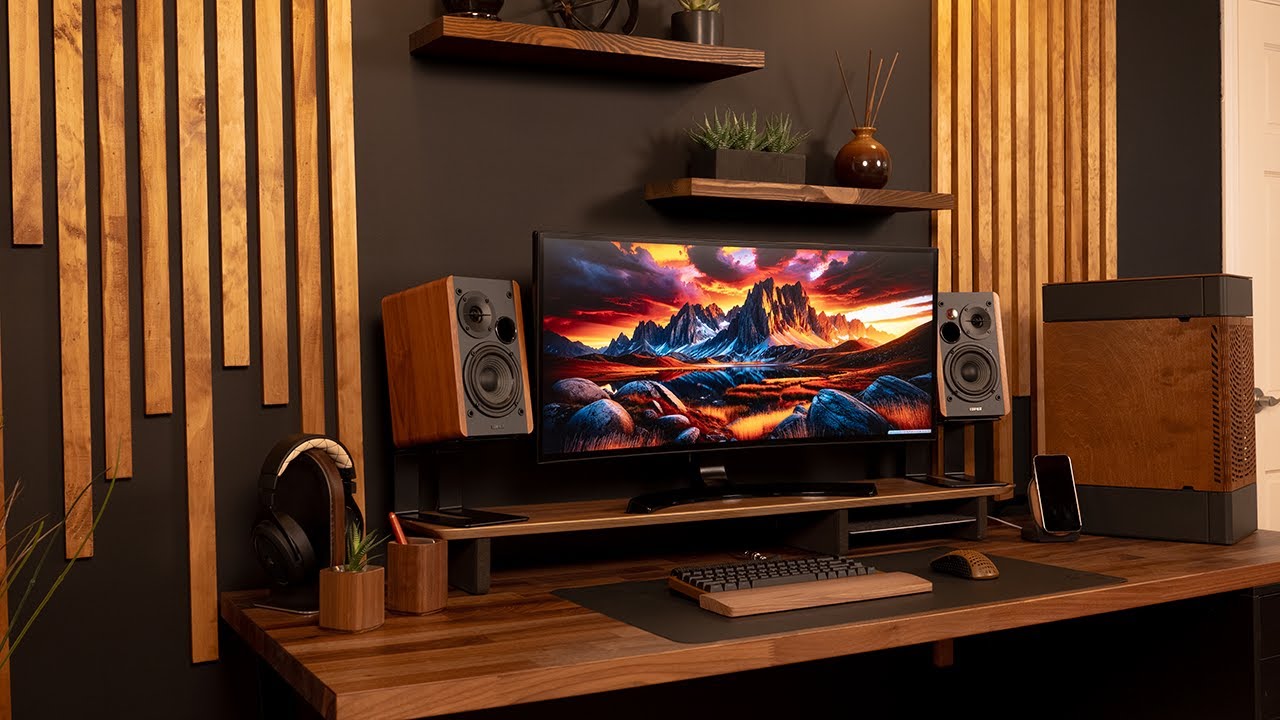 I Built My DREAM Black and Wood Setup!