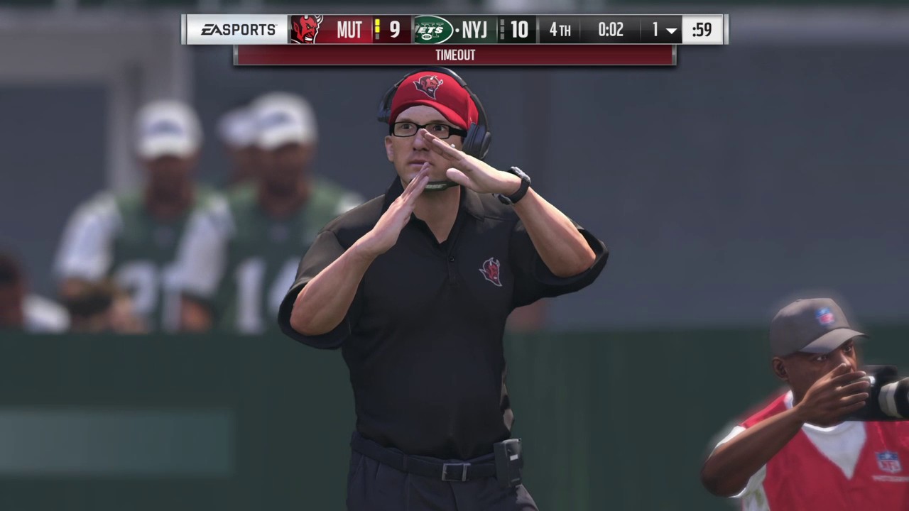 Madden NFL 17 Jets kneel for a safety