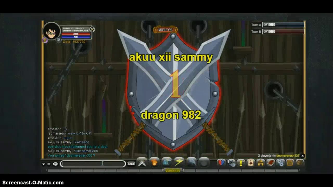 AQW DUEL : akuu xii sammy vs. boytatoo Part 2