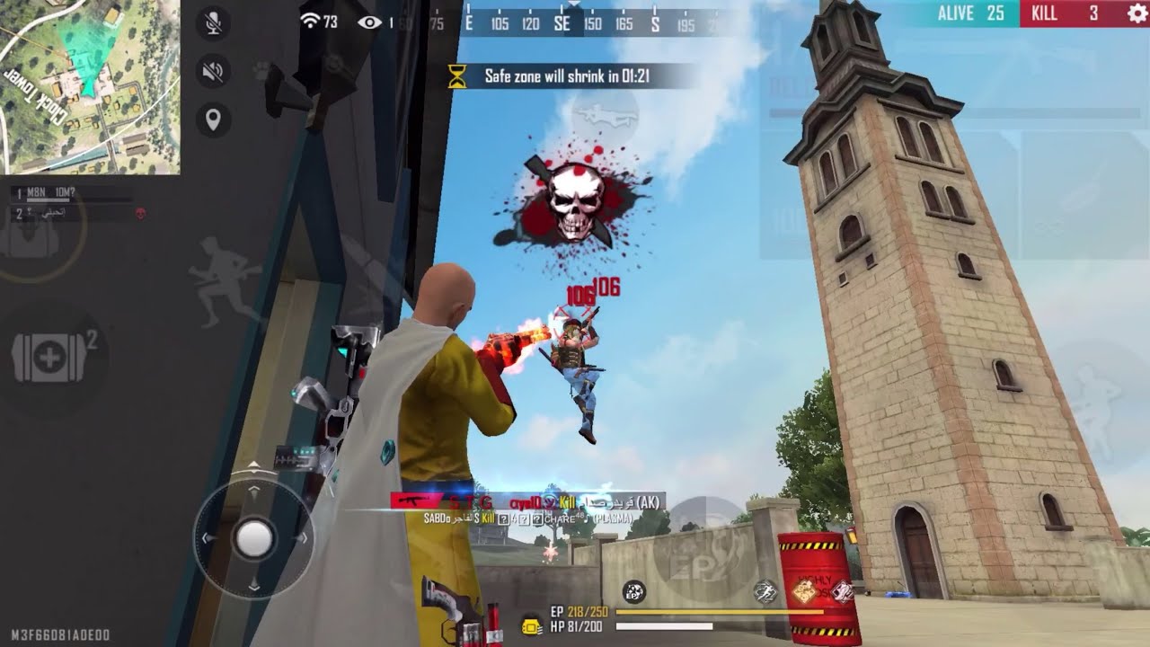 The test of the game is skin one punch man تجربة اللعب بسكن وان بانش مان