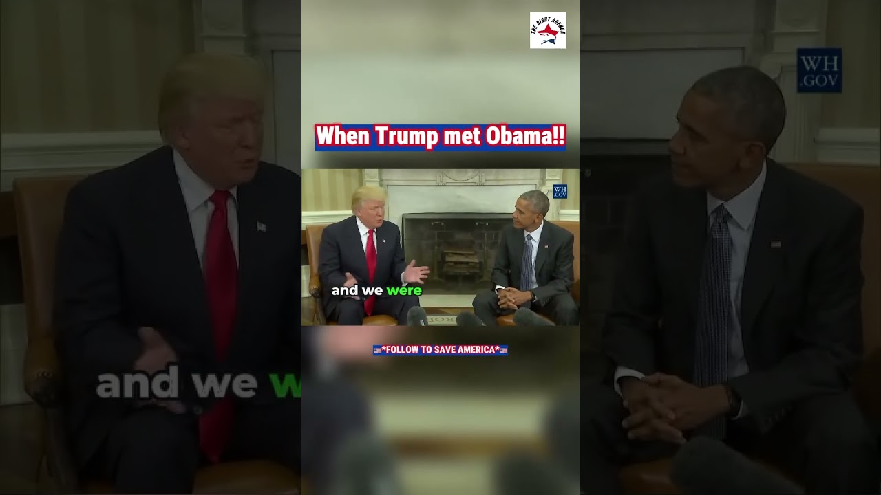 Trump and Obama meeting for the first time!! 