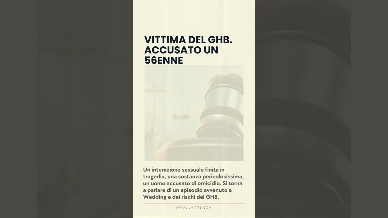 Muore a causa del GHB a Berlino: accusato il partner sessuale