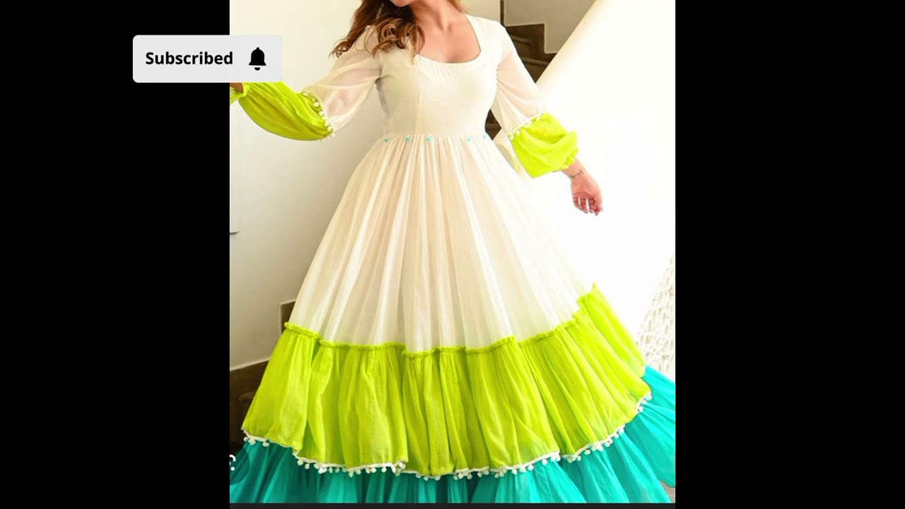 Beautiful 😍❤️ multi colour 🌻 women gowns design ✨😍#letestideas #gownsdesign #fashionndesigns #2026
