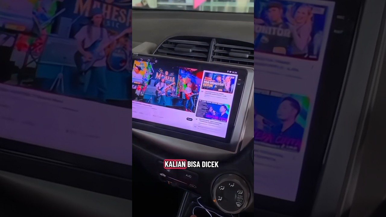 Mobil Jazz Upgrade Headunit Android 9inch audioteg ram 4/128gb NFC & Kamera Parkir