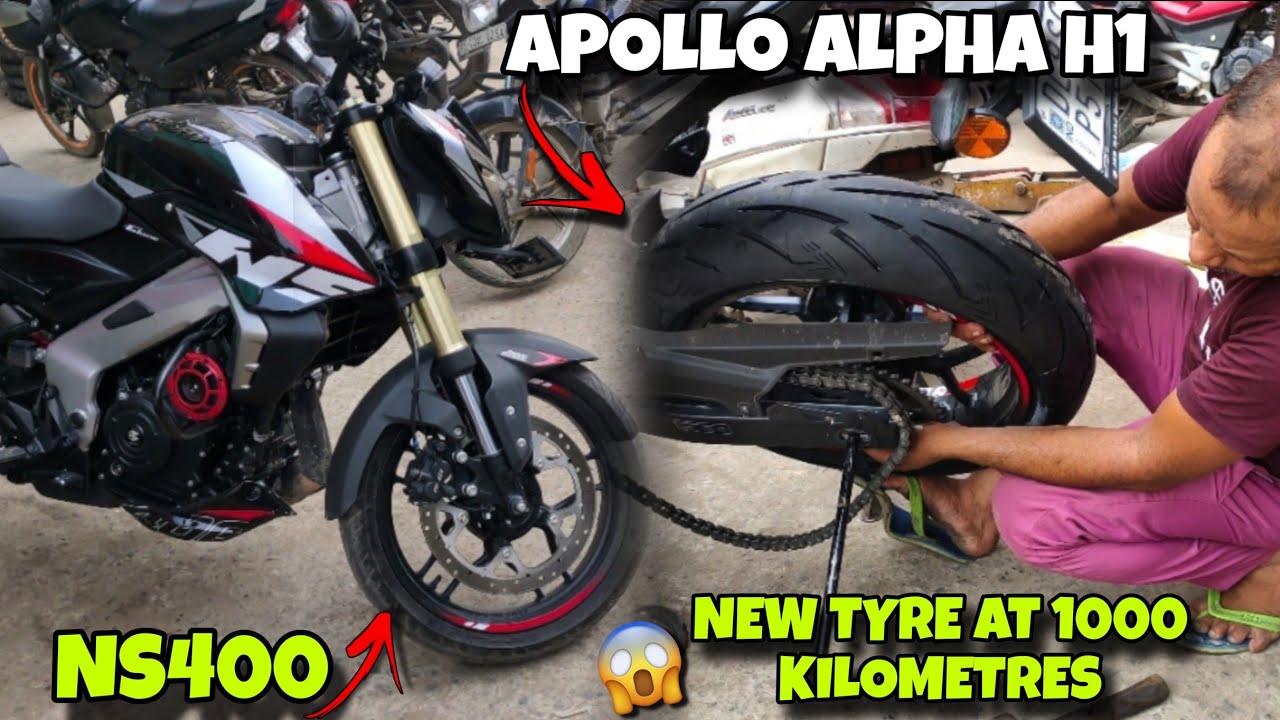 NEW TYRE FOR NS400Z | Apollo alpha H1 | @DSGVLOGS007