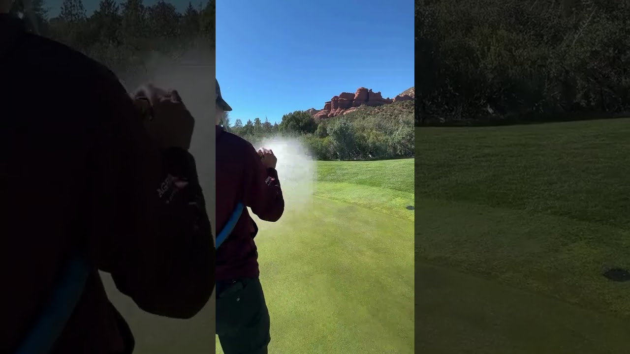 Handwatering at Seven Canyons Golf Club