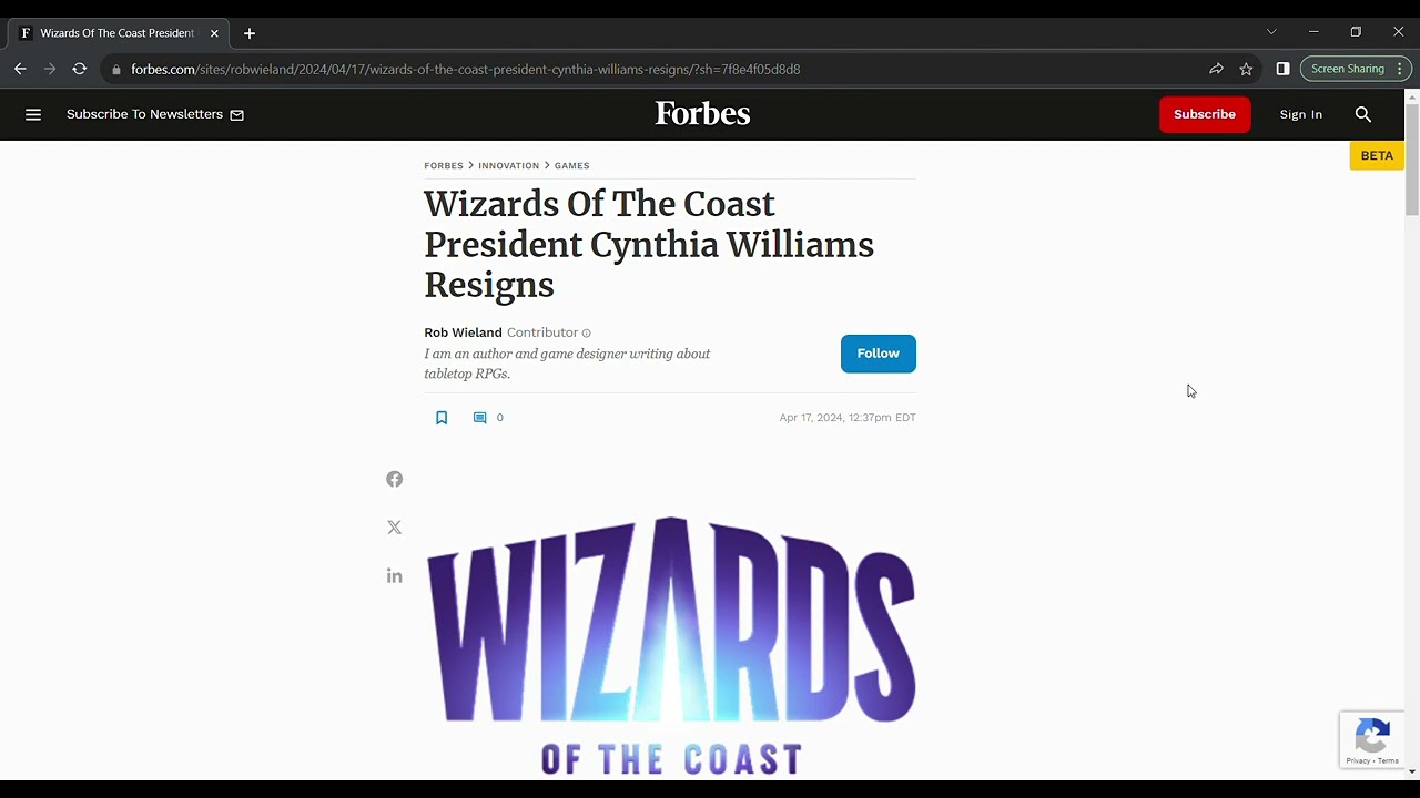 We're we too harsh? | Cynthia Williams Resigns from WOTC