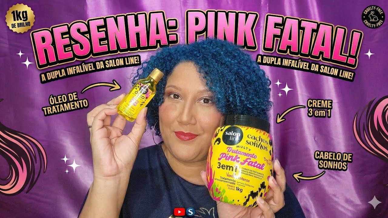 Creme 3 em 1 + Óleo Pink Fatal: O segredo para cachos nutridos e protegidos!