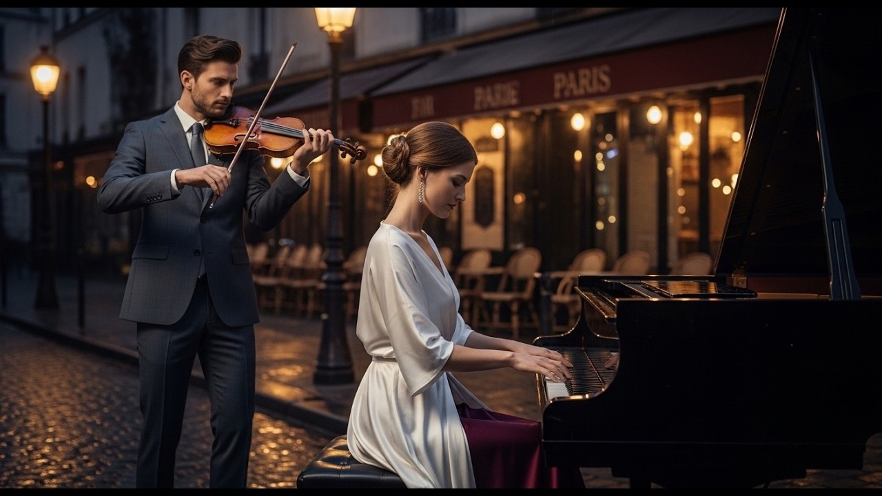 Nuit à Paris : Piano & Violon | Chanson Vintage pour le Cœur (Chansons Françaises Nostalgie)