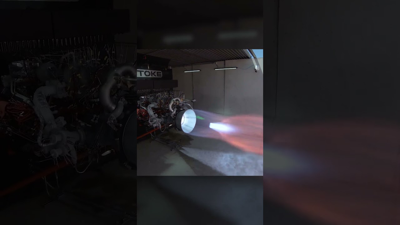Powerful #RocketEngine Test! 🚀 Hot-Fire Success by #StokeSpace! 🔥🔥🔥 #SpaceTech #space #rocket