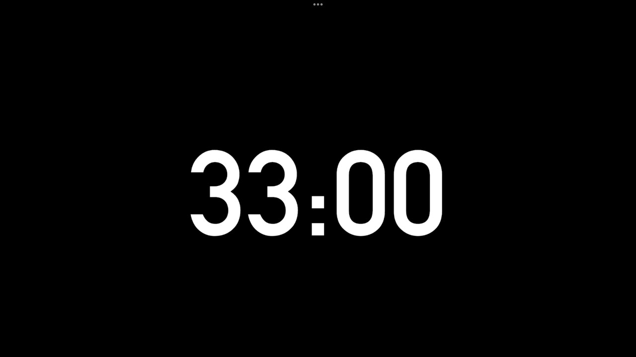 33 minutes countdown timer without alarm