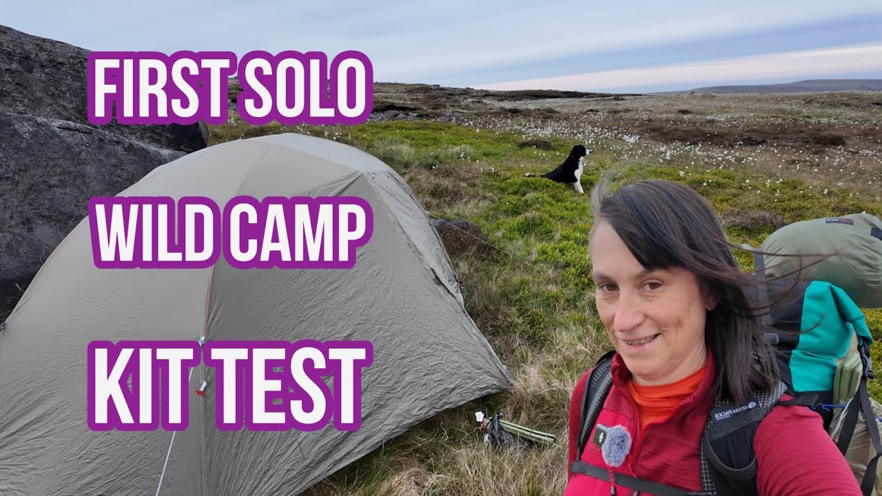 Blackstone Edge Wild camp alone with my dog and the rain!