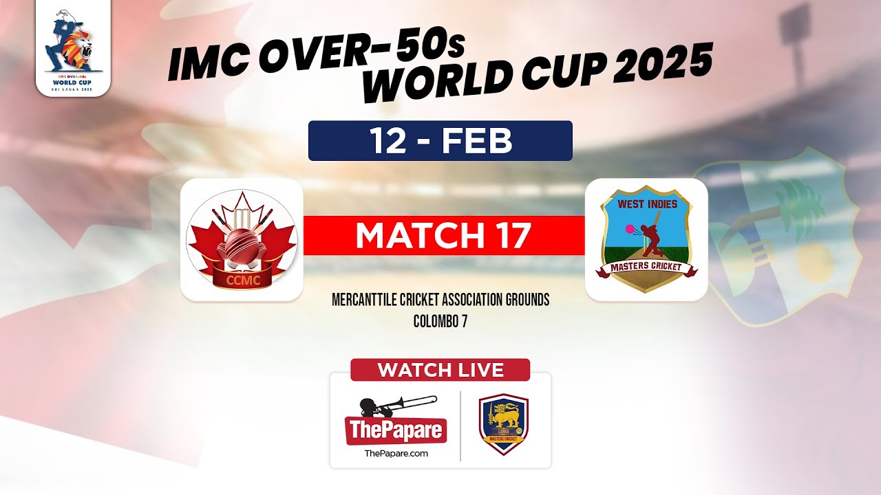 Canada vs West Indies - IMC Over-50s World Cup 2025