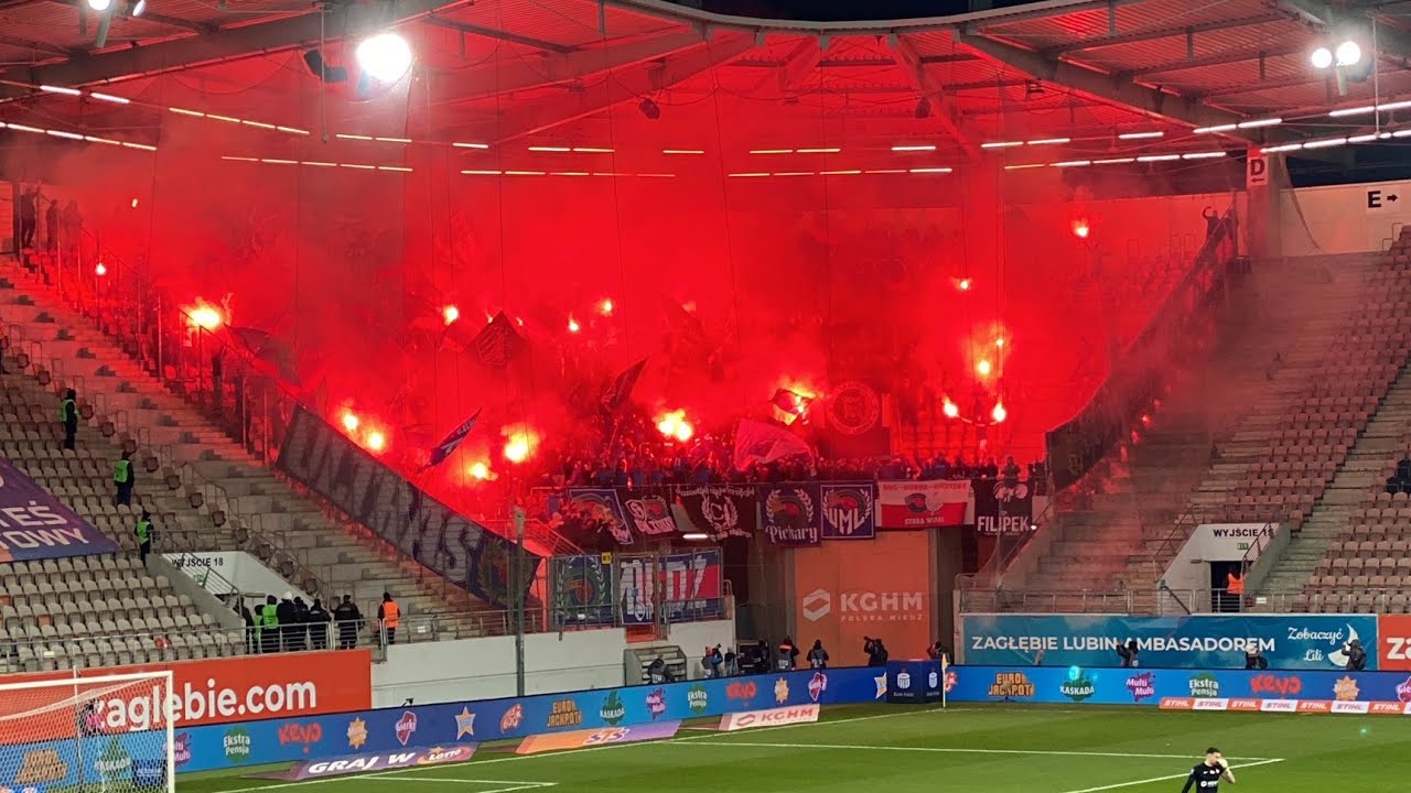 PL: Zagłębie Lubin - Miedź Legnica [Kibice Miedzi]. 2023-02-27