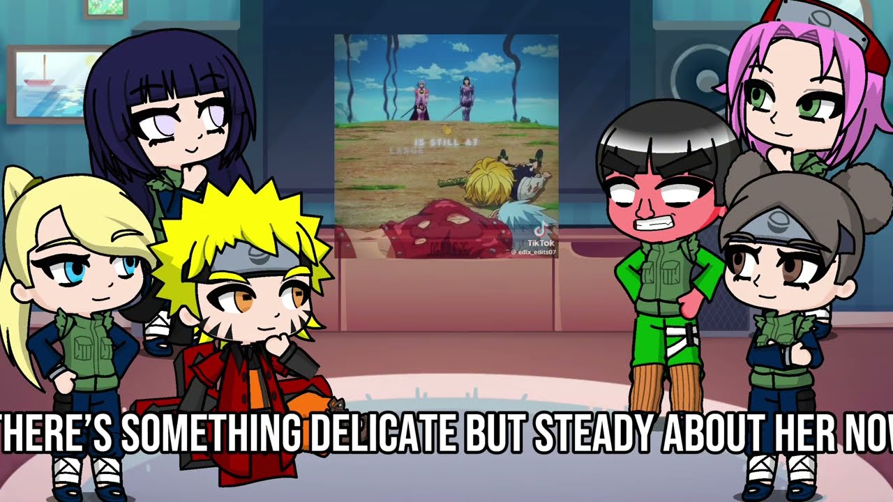 Naruto friends react to Naruto as king | Meliodas | seven deadly sins | sasuke | Gacha life 2