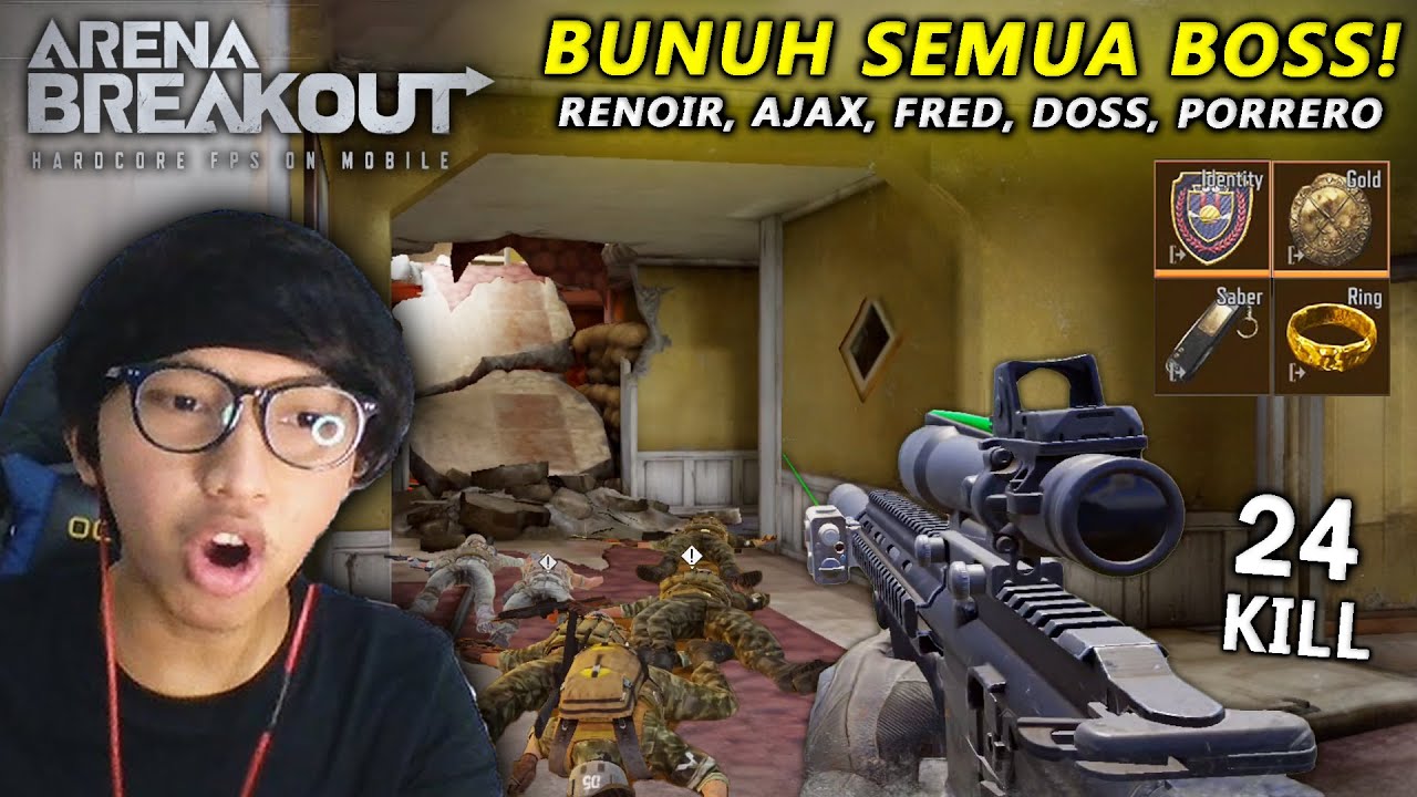 AKHIRNYA AKU BERHASIL BUNUH SEMUA BOSS DI ARENA BREAKOUT! SOLO VS SQUAD GAMEPLAY 24 KILLS