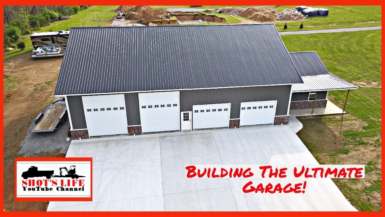 Framing the Office, Door Install, Drains | Building the Ultimate Garage | EPS35 | Shots Life