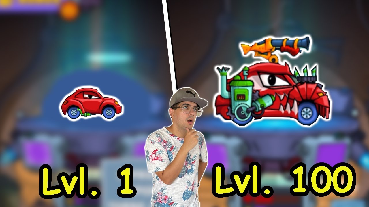 EVOLUI UM PEQUENO CARRO VERMELHO PARA UM SUPER CARRO MUTANTE! - Car Eats Car 2 (jogos de celular)