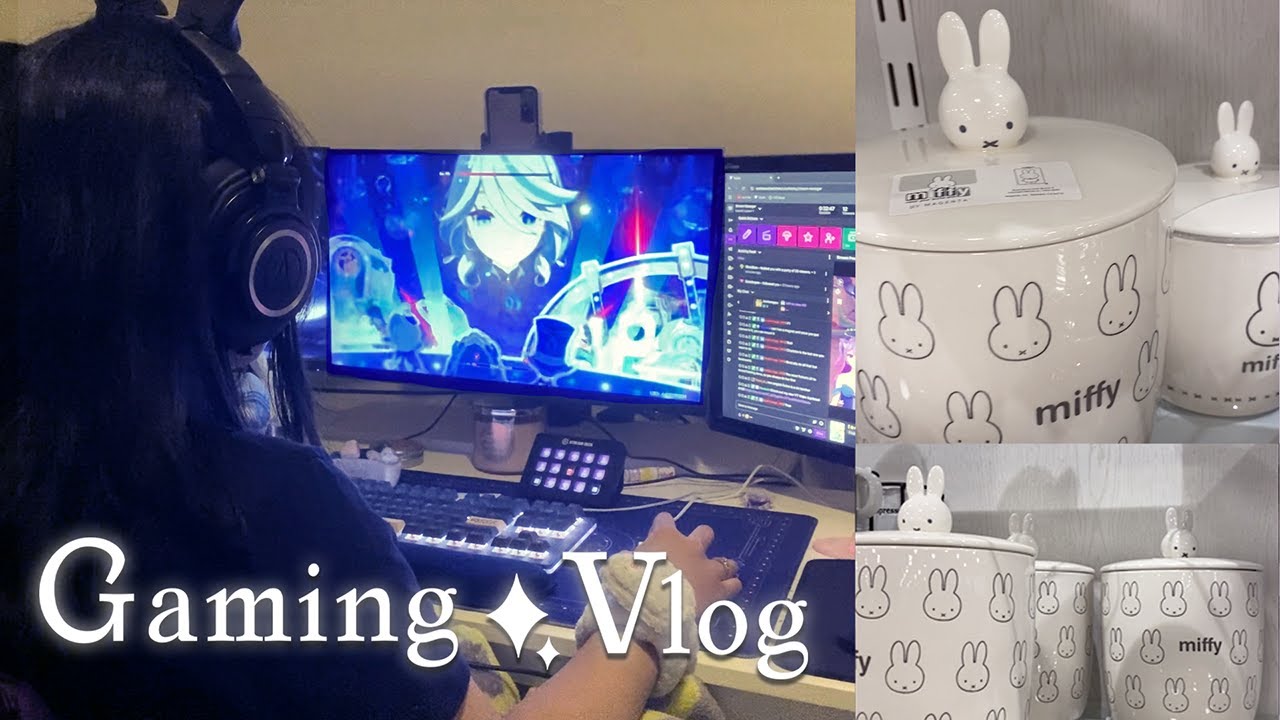 gaming vlog 🎮✨ genshin impact, costco run, miffy finds at homegoods