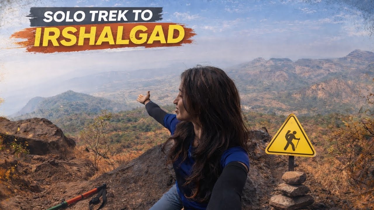 My First Solo Trek 😃🚩⛰️| Irshalgad Trek | Vlog 11 | #viral #trekking 