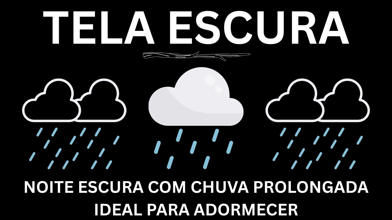 Noite Escura com Chuva Prolongada | Ideal para Adormecer | Sons Relaxantes para Dormir