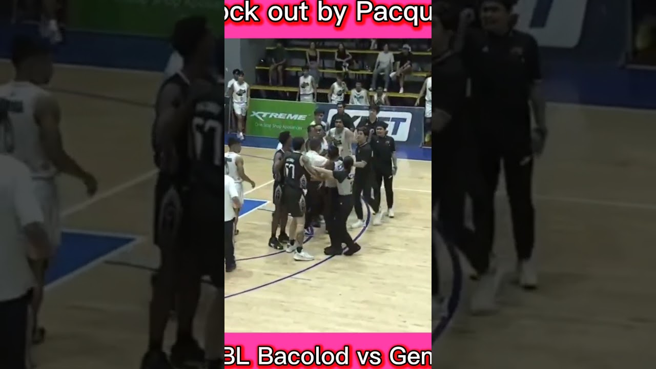 Pacquiao knocks out Ca&ntilde;al | MPBL Bacolod vs Gensan #basketball #mgstreet