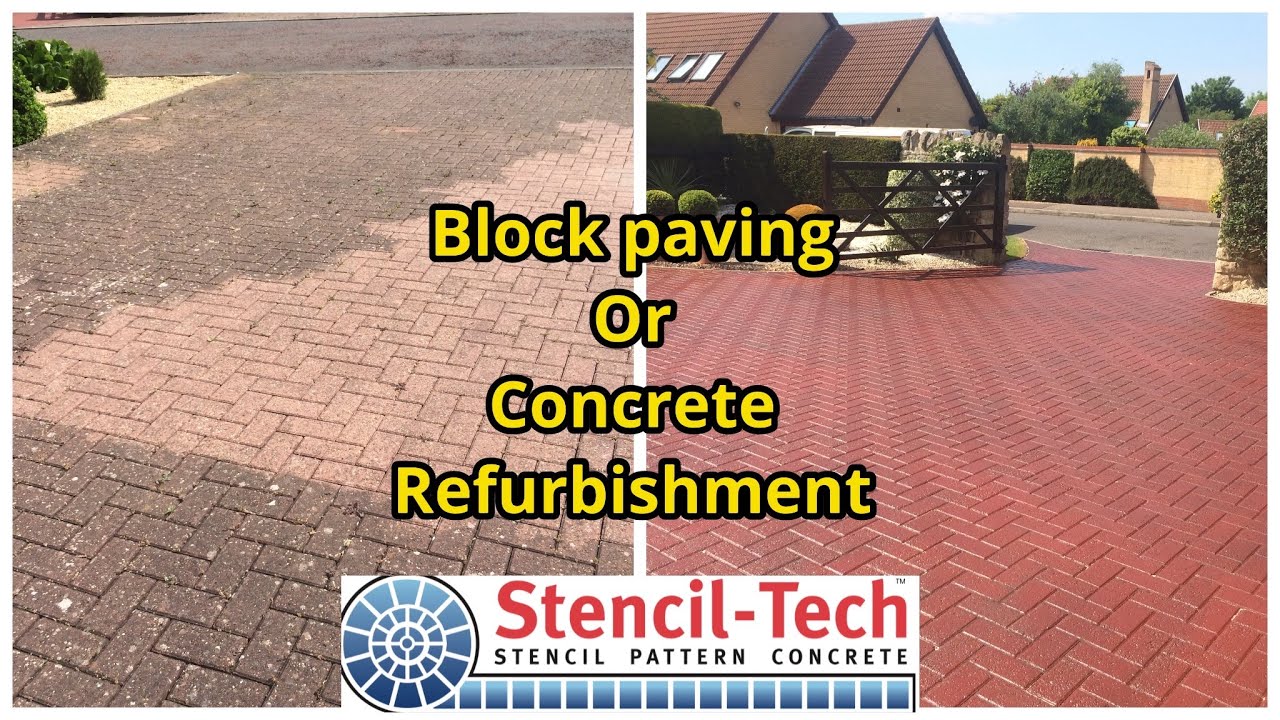 How to recolour pattern imprint concrete (block paving) (stamp concrete)