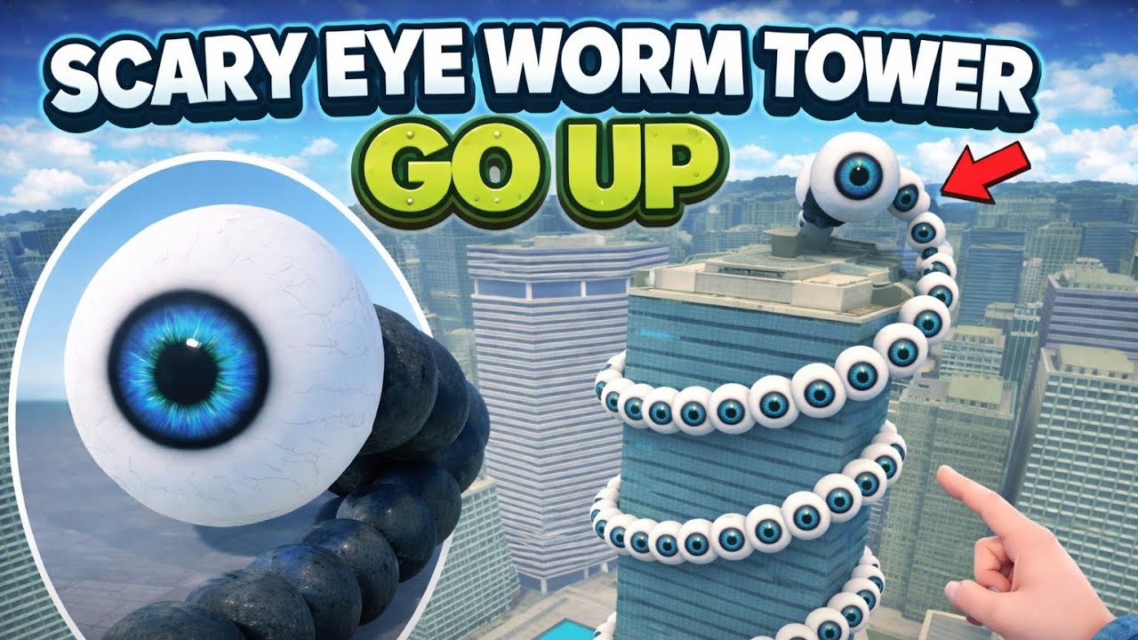 SCARY EYE WORM TOWER GO UP | ROBLOX HORROR OBBY GAMEPLAY 