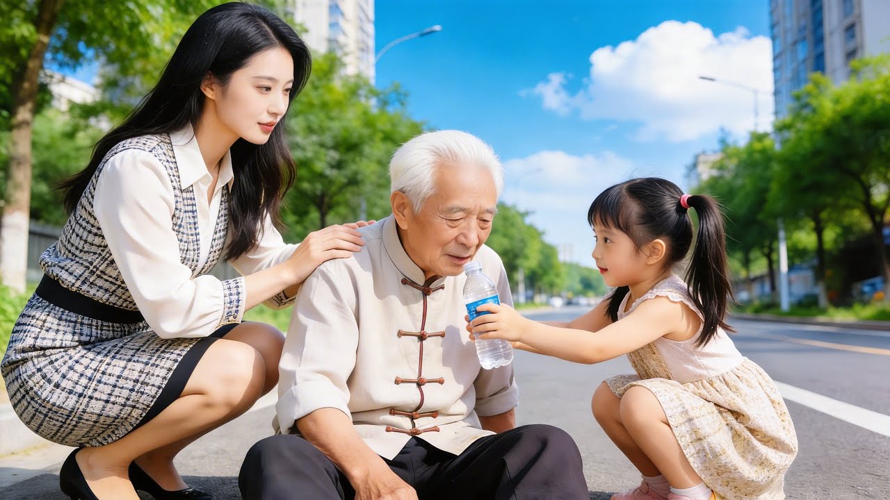 貧乏シングルマザーが娘と熱中症の老人を助けると、突然10台の高級車が！現れたのは総裁祖父、顔がそっくりな孫娘を即認知し、逆転豪門人生！#総裁 #逆転 #感動 #胸キュン