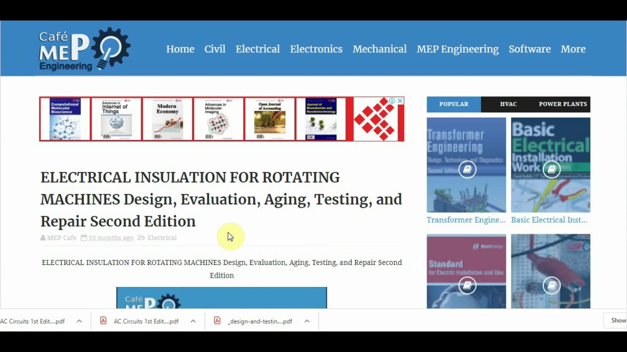 How to download engineering books in Pdf format from mepcafe.com for free