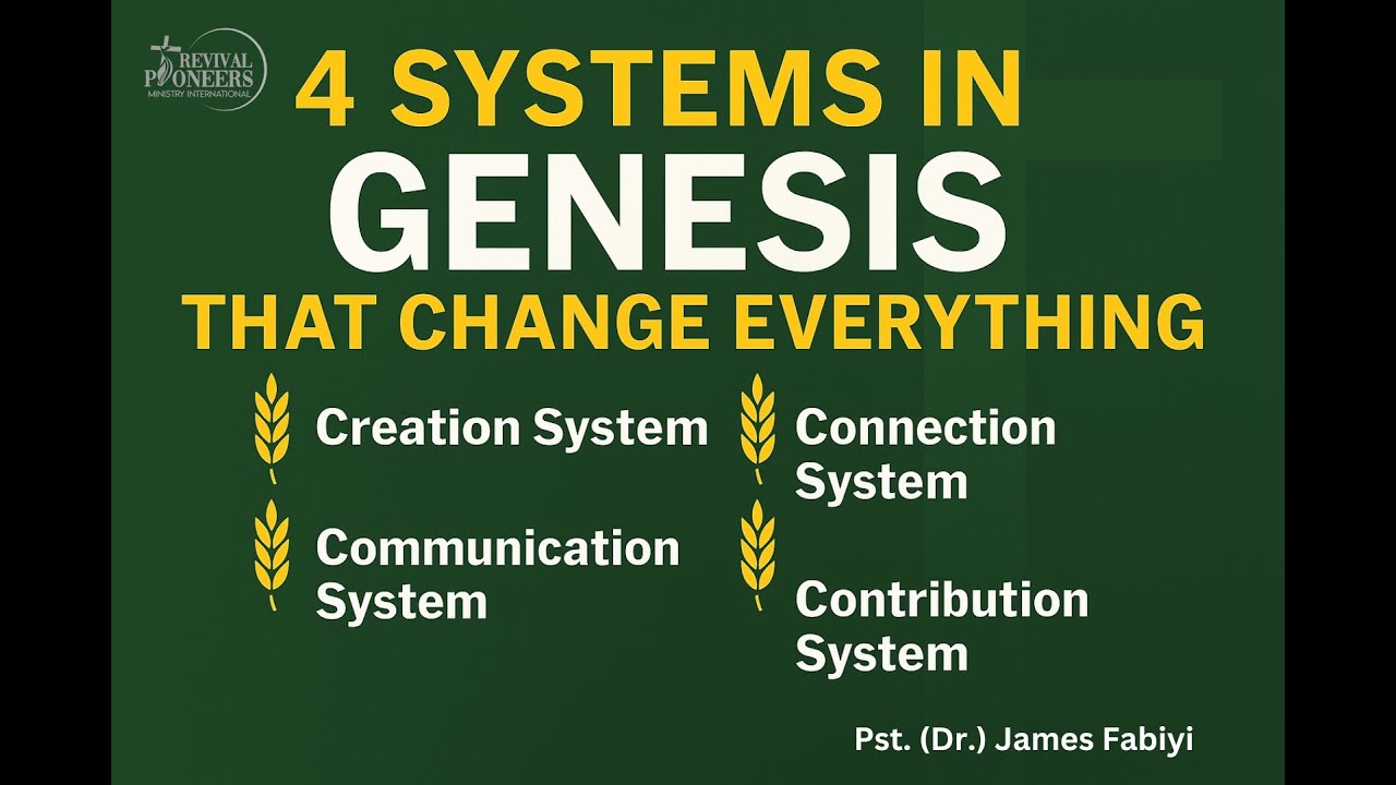 Gleaning From Genesis || Pastor James Fabiyi || Revival Pioneers Ministry || Surrey, BC