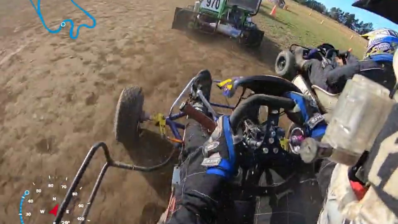 CRF450R Go Kart - Grass Kart Racing NZ - Last to first place!