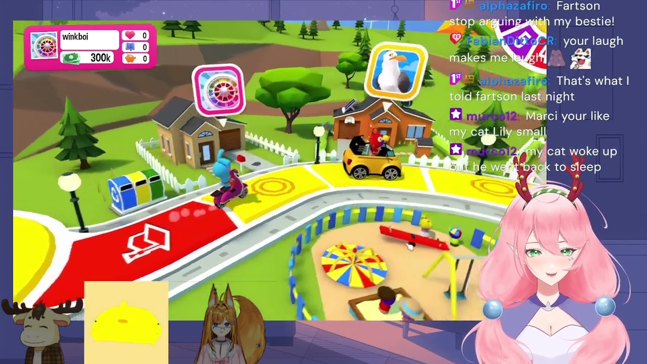MOOSIVERSARY! some game of life 2 and then party games later! w/ @bixbymoose @4alcon [The Game of Li