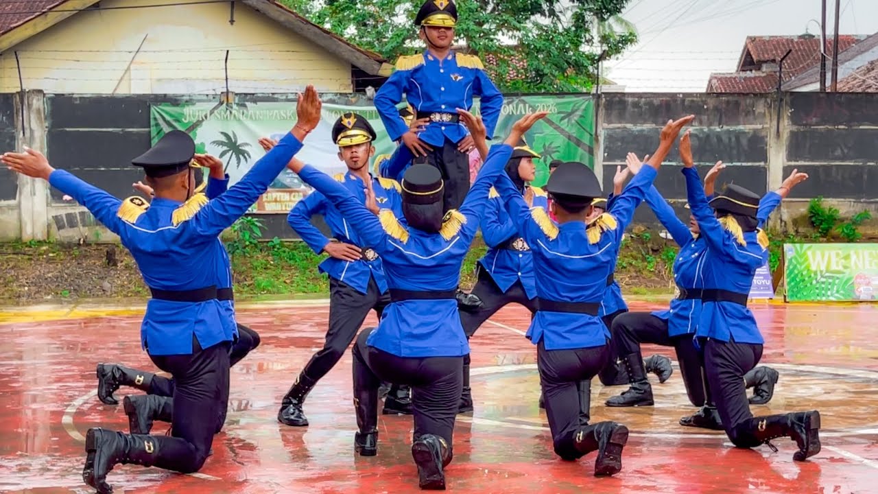 MERINDING! PASKIBRA SMPN 1 SEPUTIH RAMAN AT LKBB SMALAN PASKIBRA COMPETITION