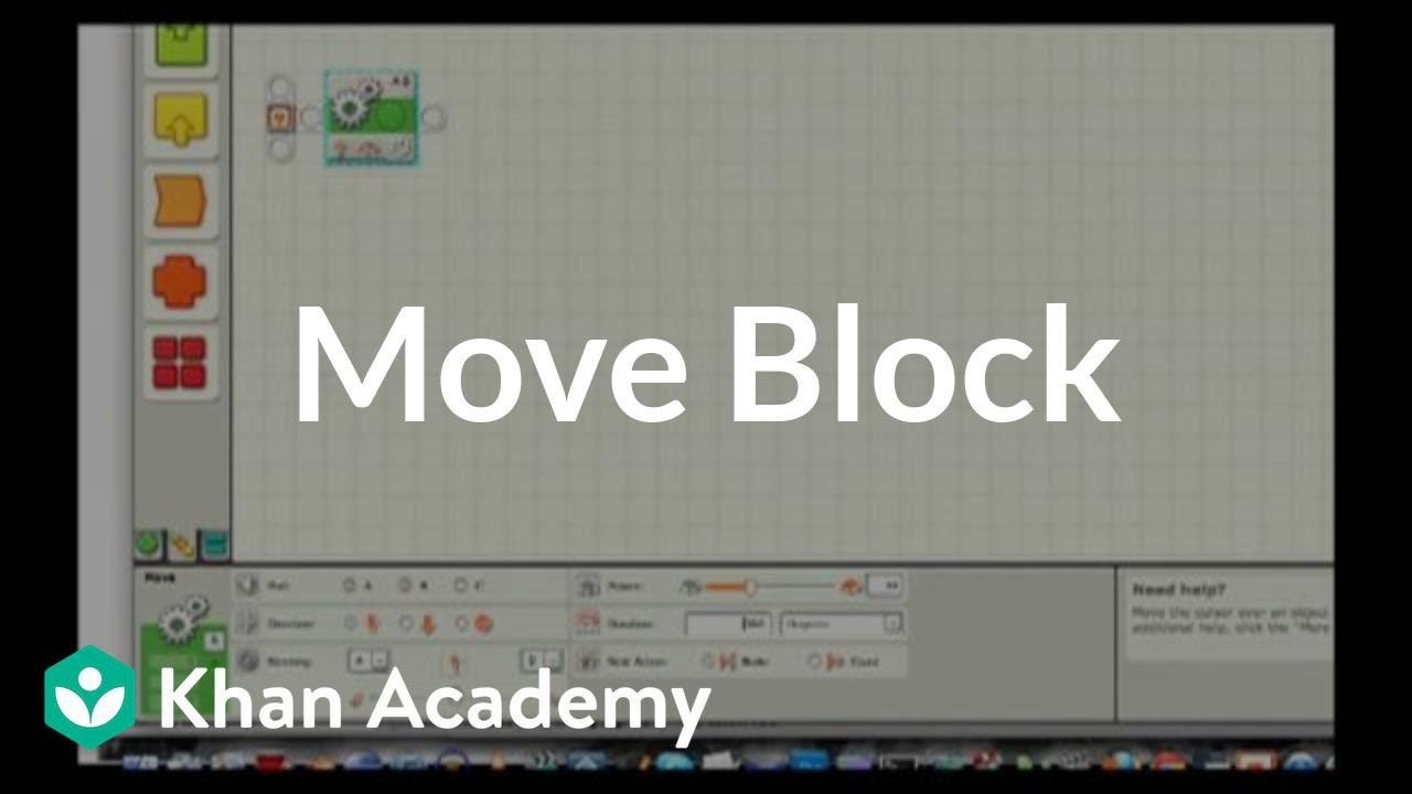 Move block | Lego robotics | Electrical engineering | Khan Academy