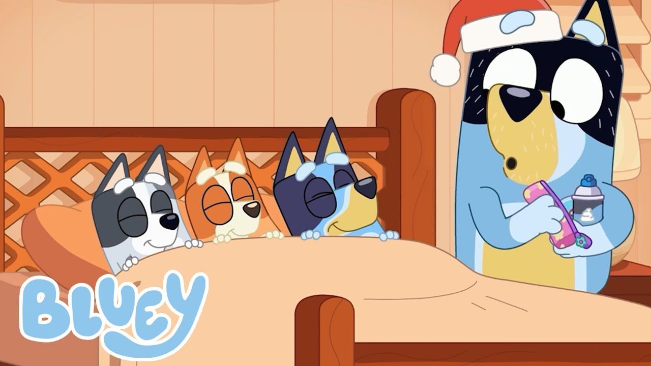 Relaxe e aproveite os momentos festivos com Bluey e seus amigos 😴🎅💙 | Bluey Português Brasil Oficial