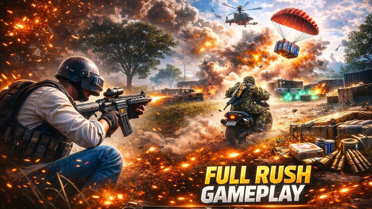 Full Rush Gameplay PUBG | M416 Clutch Fight 😱 Supply Drop Rush